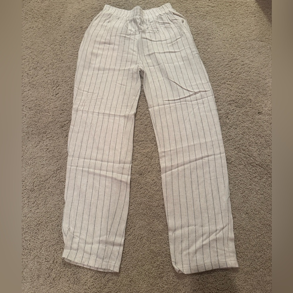 Black and White Striped Pants
